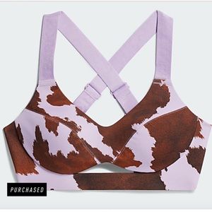 IVY PARK RODEO Cow-Print Cutout Bra